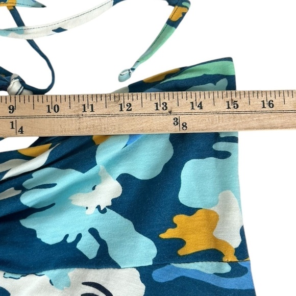 Patagonia Kamla Blue Convertible Floral Halter Dress Skirt Outdoor Womens Small - Picture 6 of 12